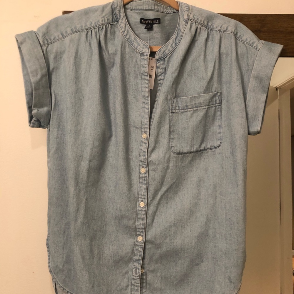 J Crew Denim chambray Short-Sleeve